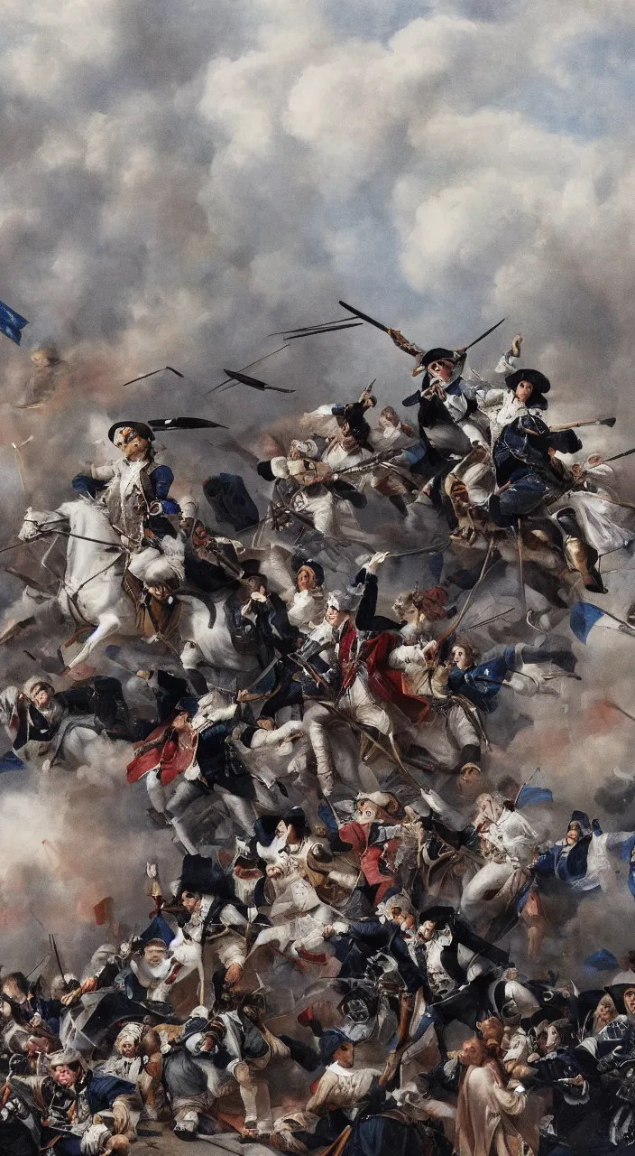 Prompt: portrait photograph fashion editorial french revolution storming of the Bastille. hyperrealistic. detailed. depth of field. high definition. 8k. photography.