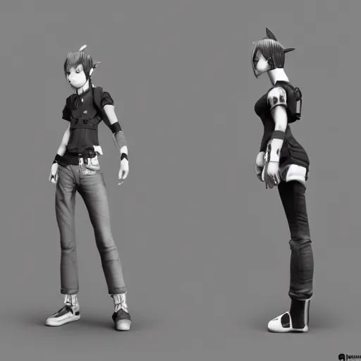 Image similar to rpg character concept art, world champion fingerboarder, in the style of jamie hewlett hiroya oku riyoko ikeda, 3 d render, artstation trending, 8 k, octane render, photorealistic, sharp detail, manga, black and white