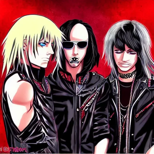 Image similar to painkiller from judas priest in anime style