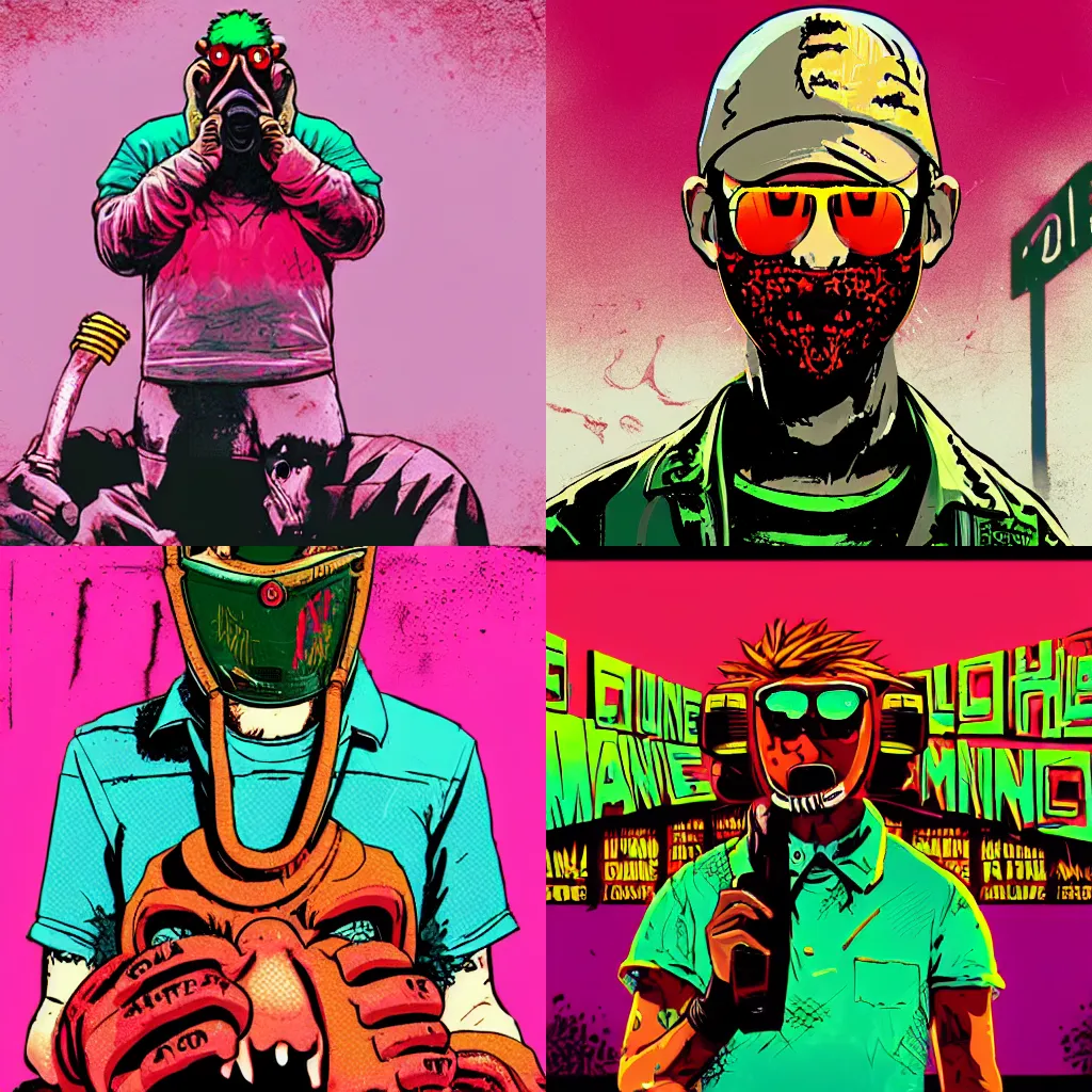 Prompt: hotline miami richard