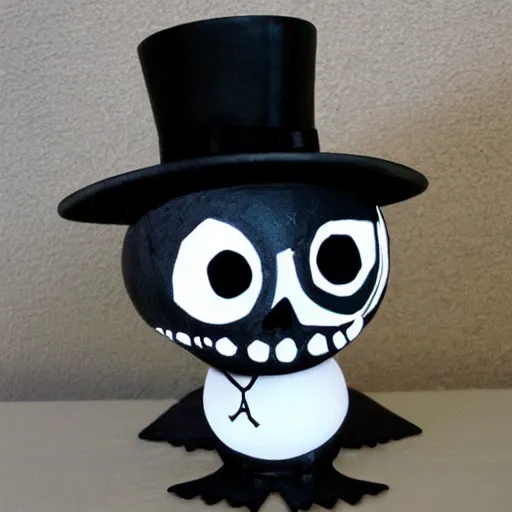 Image similar to steampunk jack skellington but as a rubber duck