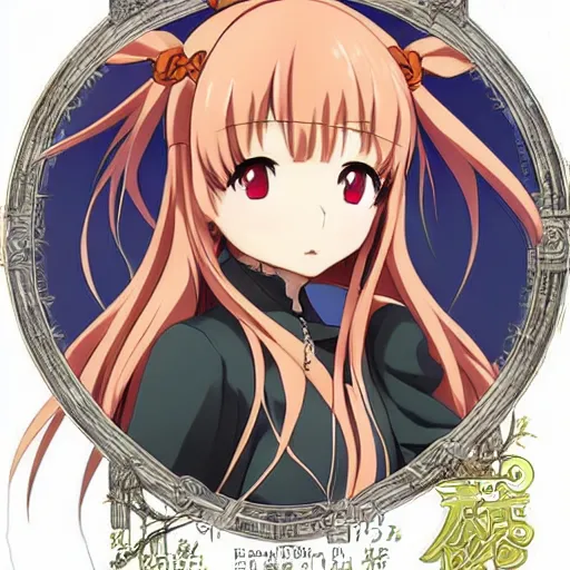 Image similar to ultra detailed anime illustration of overjoyed Holo!!!!!!!!!!!! from Spice and Wolf, key visual, official media