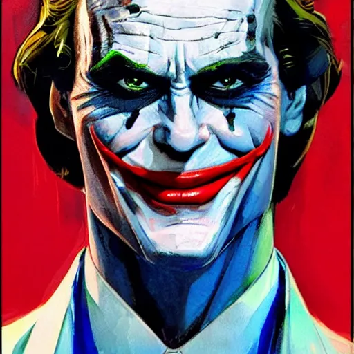 Image similar to photorealistic picture, by bob peak and alex ross, arthur fleck joker realistic comic panel, gouache and wash paints, fine details, fine intricate, fine facial proportionate, fine body proportionate, fine fix broken line, fine fix duplicate line, fine background proportionate, smooth focus, sharp details, bokeh, 4 k, fine 5 k details