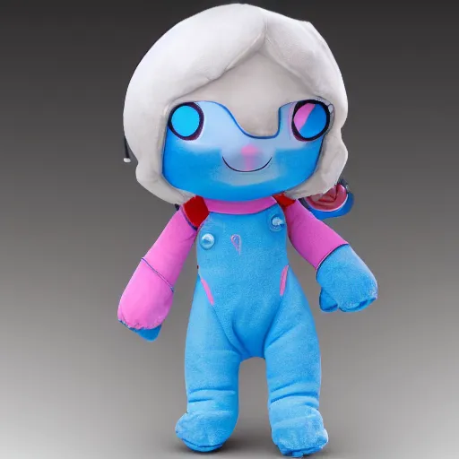 Prompt: cute fumo plush of a girl who is diving deep below the sea, diving suit, deep blue sea, vray caustics and refraction