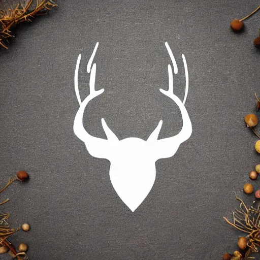 Prompt: a majestic deer in style of a twitter logo