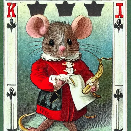 Image similar to a little mouse as the king of the united kingdom