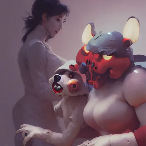 Image similar to five nights at freddys by frank miller, illustration by Ruan Jia and Mandy Jurgens and William-Adolphe Bouguereau, Artgerm, 4k, digital art, surreal, space dandy style, highly detailed, godsend, artstation, digital painting, concept art, smooth, sharp focus, illustration by Ruan Jia and Mandy Jurgens and William-Adolphe Bouguereau