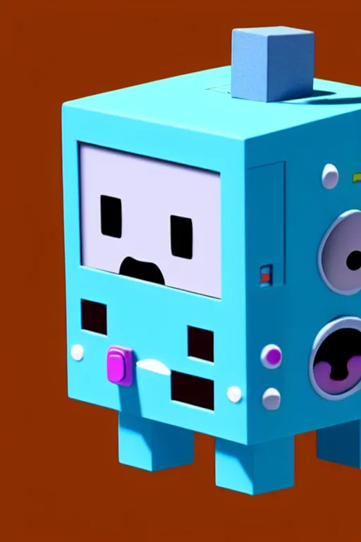 Prompt: A beautiful 3D BMO from adventure time, Cal-Arts hyper realistic, very realistic, unreal engine 4k