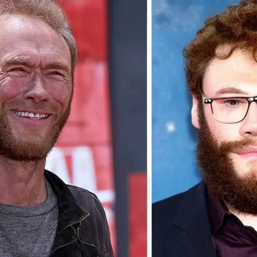 Image similar to child of clint eastwood and seth rogan