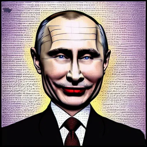 Image similar to Putin as the Joker