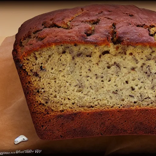 Prompt: photorealistic photograph of banana bread at work dude, photorealistic, realism, highly detailed, ultra detailed