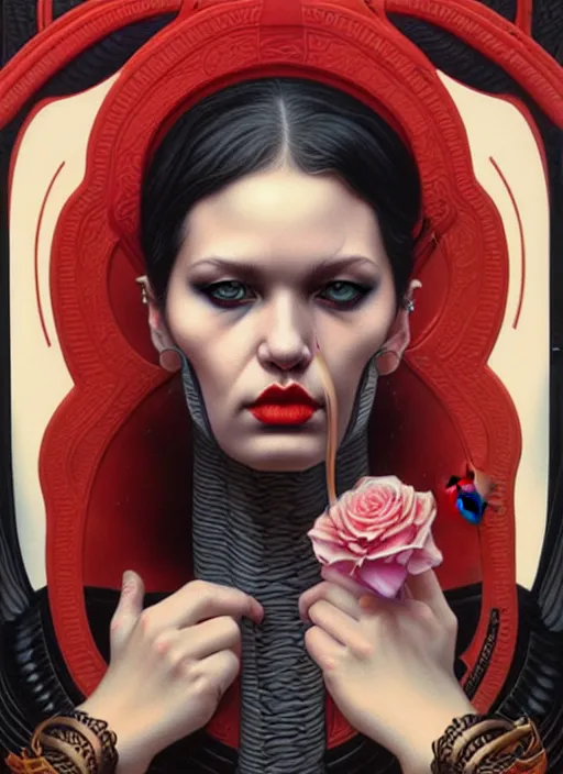 Image similar to snake portrait, by tristan eaton stanley artgerm and tom bagshaw.