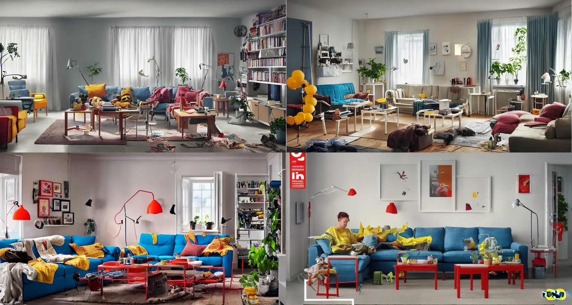 IKEA catalogue photo of a living room, by Ravi Zupa Stable Diffusion