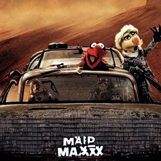 Image similar to muppets in mad max