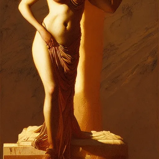 Prompt: dipression as greek goddes, craig mullins, j. c. leyendecker, lights, art by ernst haeckel, john william godward, hammershøi,,