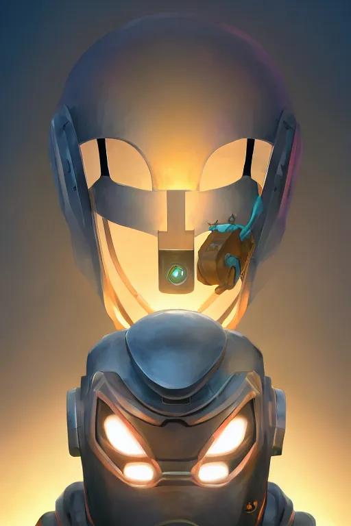 Image similar to epic mask helmet robot ninja portrait stylized as fornite style game design fanart by concept artist gervasio canda, behance hd by jesper ejsing, by rhads, makoto shinkai and lois van baarle, ilya kuvshinov, rossdraws global illumination radiating a glowing aura global illumination ray tracing hdr render in unreal engine 5