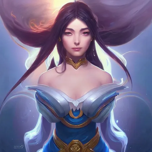 Image similar to perfectly - centered - portrait of irelia from league of legends, intricate, highly detailed, digital painting, artstation, concept art, smooth, sharp focus, illustration, unreal engine 5, 8 k, art by artgerm and greg rutkowski and alphonse mucha