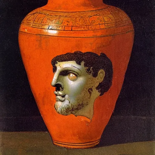 An ancient greek painted vase depicting Dionysus Stable Diffusion