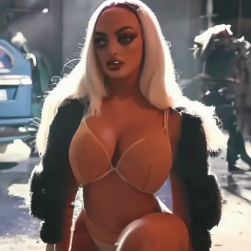 Prompt: pabllo vittar in a thriller movie scene