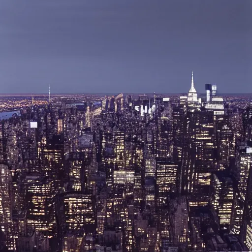 Image similar to Drone view of New York City on the moon