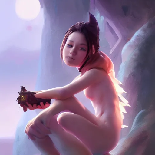 Image similar to a beautiful little meepers, huggy wuggy from poppy playtime video game, fullbody, ultra high detailed, oil painting, greg rutkowski, charlie bowater, yuumei, yanjun cheng, unreal 5, daz, hyperrealistic, octane render, rpg portrait, dynamic lighting, fantasy art, beautiful face