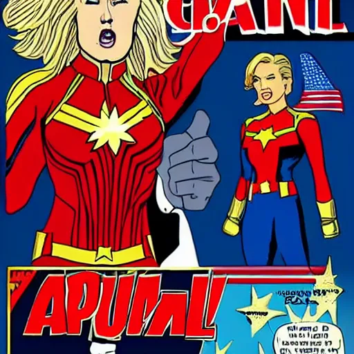 Image similar to Trump as captain marvel