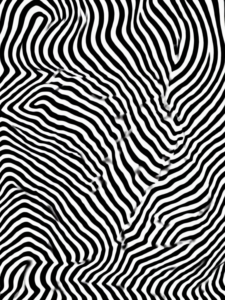 Image similar to a beautiful female face emerging from illusory motion dazzle camouflage perlin noise optical illusion