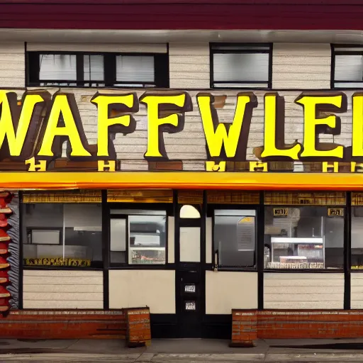 Prompt: detailed wafflehouse restaurant 4k