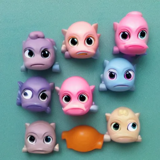 Prompt: blobfish littlest pet shop toy