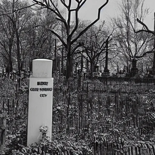 Prompt: cctv security cam grainy black and white footage of baron samedi in an overgrown graveyard