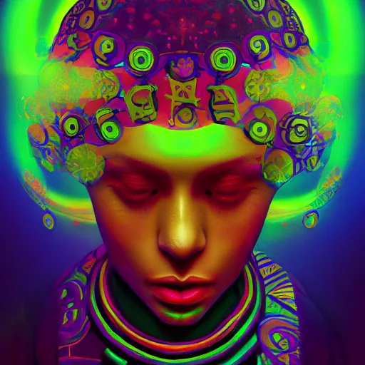 Image similar to third - eye visions, psychedelic art, artist interpretation, psychedelic interpretation, hallucinatory art, cgsociety contest winner, artstation hd, 4 k