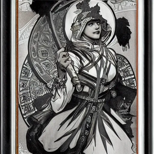 Prompt: skaven hero by alphonse mucha