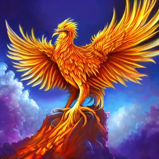 Image similar to fantasy art hyper realistic ai created interesting bizarre phoenix fantastic art award winning best ultra detailed magnificent