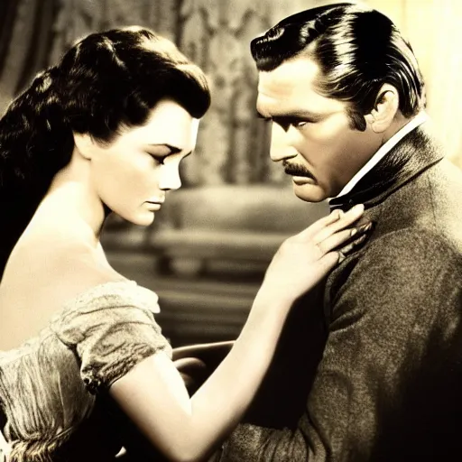 Prompt: movie still from gone with the wind