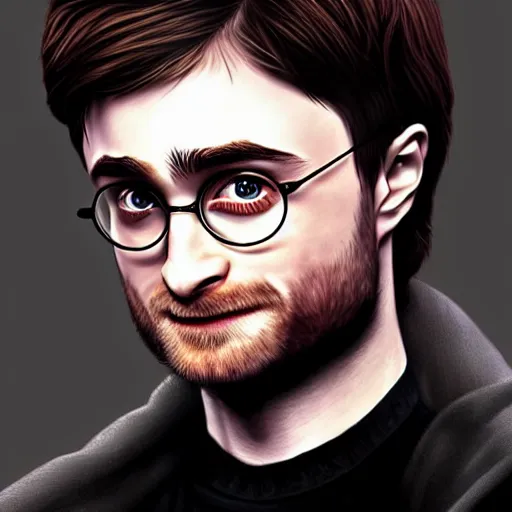 Image similar to a detailed portrait of daniel radcliffe has harry potter by artgerm