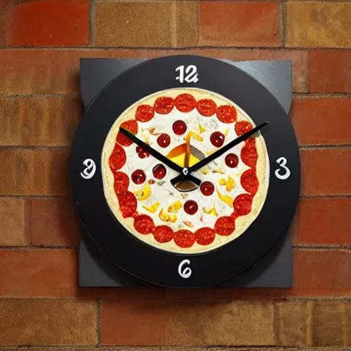 Prompt: pizza clock