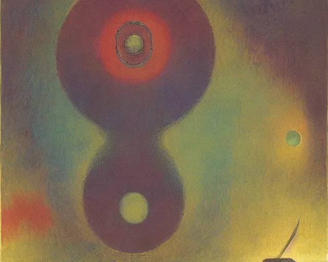 Image similar to Void of the soul. Odilon Redon. Dali. Roberto Matta.