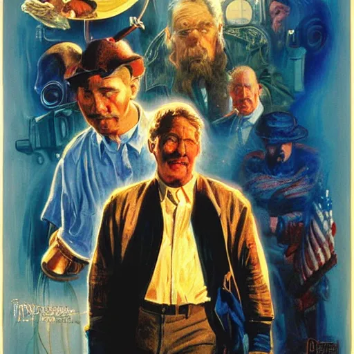 Image similar to painted poster by drew struzan for a movie called 'the man who didn't try'