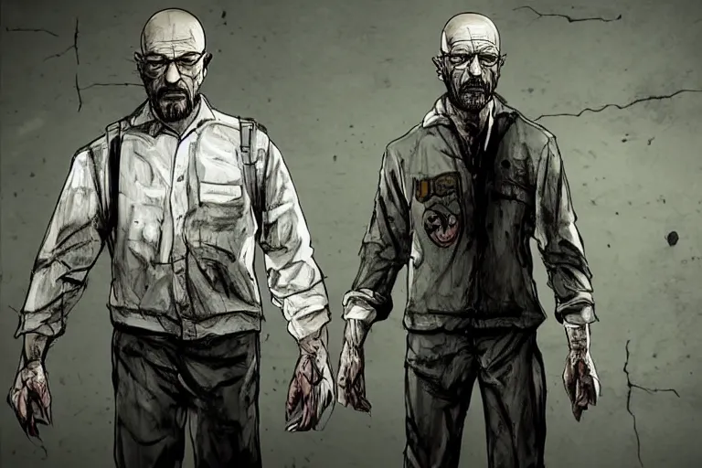 Prompt: Walter White as a character in the video game Dead by Daylight,