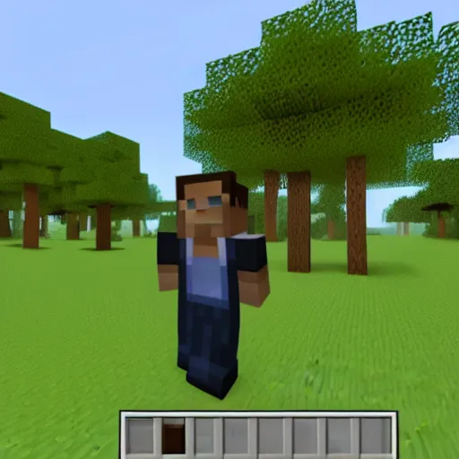 Image similar to obama in minecraft