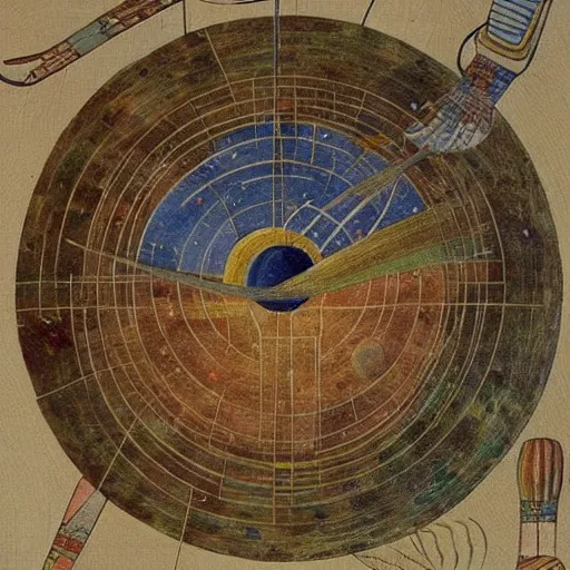 Image similar to A painting of Solar system by ancient Egyptians, high detailed