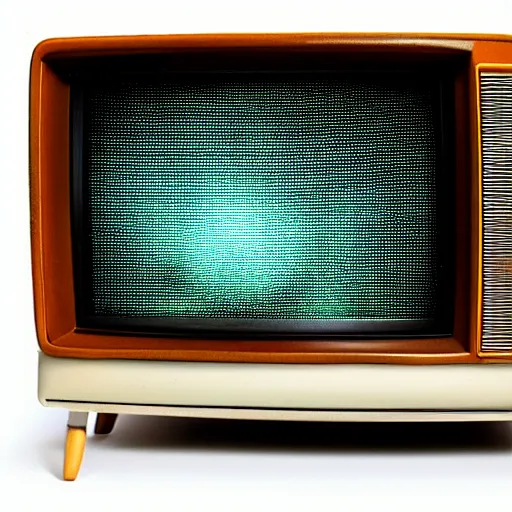 Prompt: vintage television, displaying white noise, static, static noise