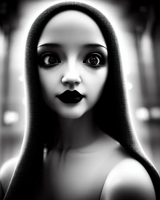 Image similar to black and white dreamy young beautiful female artificial intelligence, metropolis, cinematic, rim light, bokeh, photo - realistic, elegant, high detail, 8 k, masterpiece, photo taken in 1 9 3 0