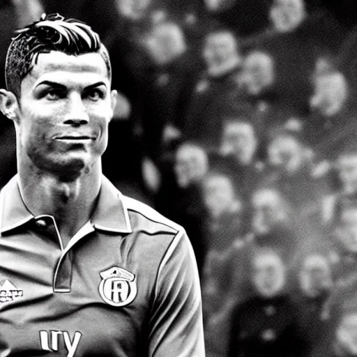 Prompt: cristiano ronaldo wearing a nazi uniform