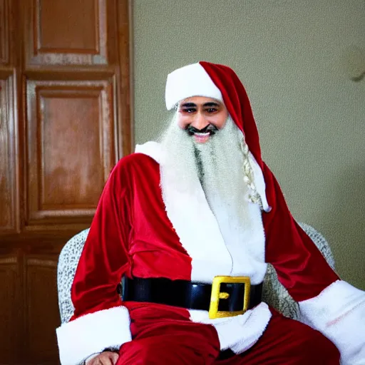 Prompt: Usama bin Laden as Santa Claus, instagram