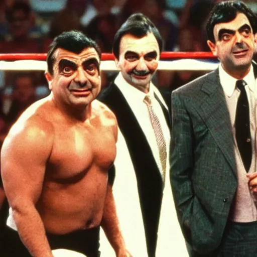 Image similar to 1990 photo of Mr Bean in WWE