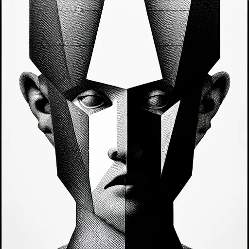 Image similar to white conceptual figurative post - morden monumental abstract portrait made by escher and piranesi, highly conceptual figurative art, intricate detailed illustration, illustration sharp geometrical detail, vector sharp graphic, controversial poster art, polish poster art