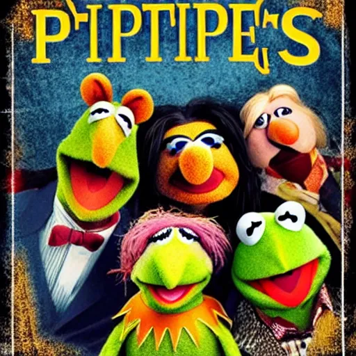 Image similar to a concert poster for the muppets in the style of jefferson airport