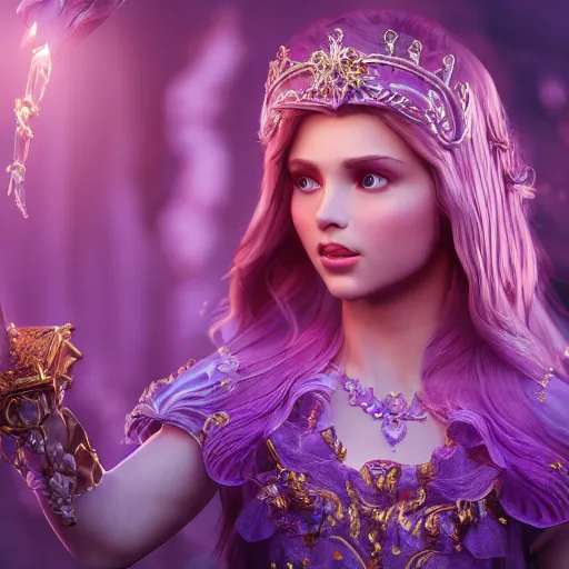 Image similar to wonderful princess of amethyst with fair skin, ornate 8 k gorgeous intricate detailed, accent lighting, dramatic light, octane render