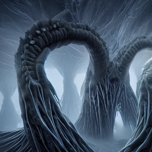 Image similar to 4 k photo of a abyssal monster atriarch